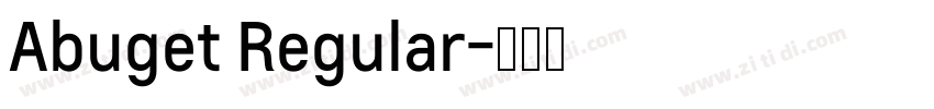Abuget Regular字体转换